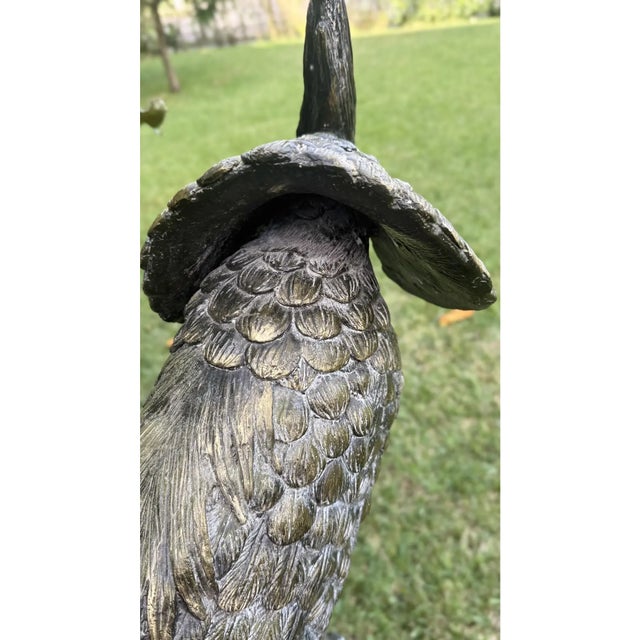 Mid 20th Century Monumental Signed Bronze Phoenix Sculpture by P. J. Moser – 68" Tall For Sale - Image 10 of 16