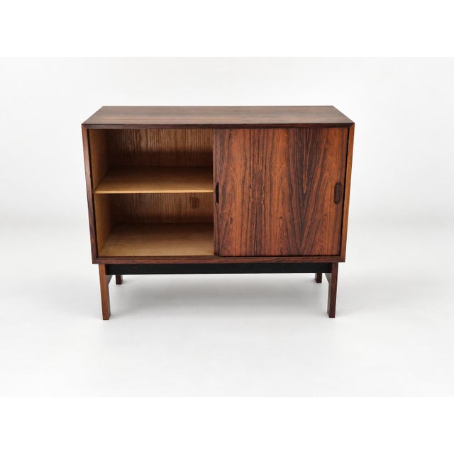 Low Sideboard in Rosewood with Sliding Doors, Denmark, 1960s For Sale - Image 4 of 18