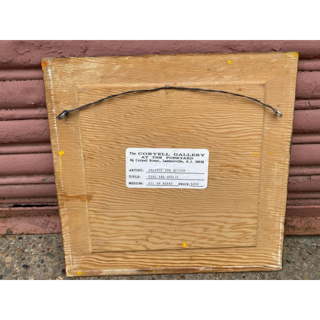 1990s Oil on Wood Panel Painting by Valerie Von Betzen For Sale - Image 4 of 7