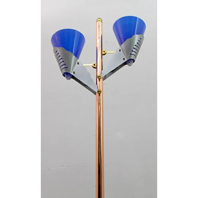 Italian Murano Glass and Brass Floor Lamp from Relco Milano, 1980s For Sale - Image 14 of 17