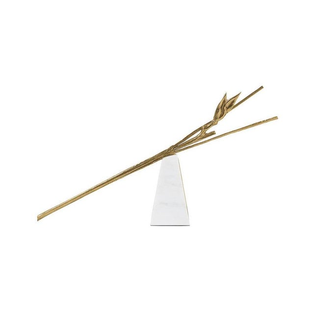 Escape estremoz marble sculpture by maeve dimensions: d 8 x w 90 x h 40 cm. Materials: brass, marble. Escape is an...