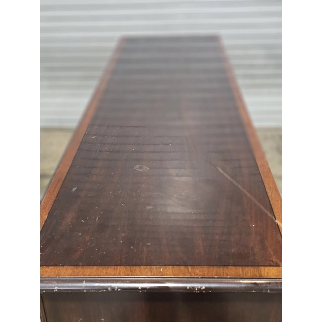 Late 20th Century Stickley Banded Mahogany Dresser Chest of Drawers Dovetail Construction For Sale - Image 11 of 15