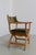 Wood Danish Kurul Armchair in Oak and Striped Green Wool by Henning Kjærnulf, 1960s For Sale - Image 7 of 18