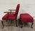 Vintage 1995 Ethan Allen Queen Anne Wingback Lounge Chair With Ottoman For Sale - Image 14 of 18
