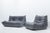 Ligne Roset Togo Set in Grey Leather by Michel Ducaroy for Ligne Roset, 1990s, Set of 2 For Sale - Image 4 of 15