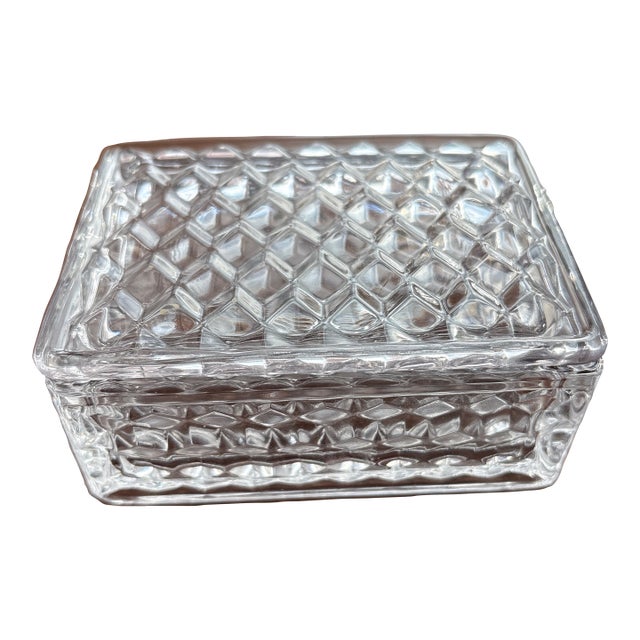 Fostoria Jewelry Box and Cover Circa 1934-1958 For Sale