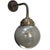 Metal Vintage Smoked Titanium Glass, Brass and Cast Iron Sconce For Sale - Image 7 of 8