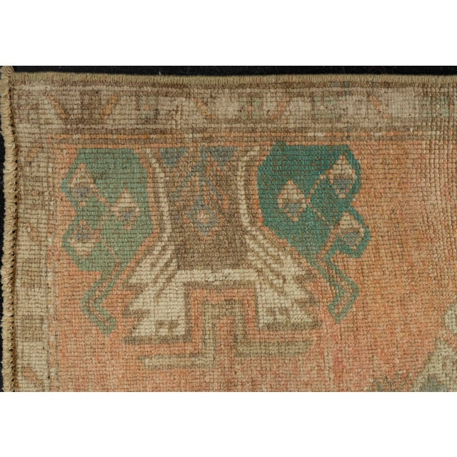 Early 21st Century Turkish Mini Rug Oriental Hand Knotted Vintage Rug 1'8" x 3'2 #21293 For Sale - Image 5 of 8
