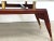Brass Late 20th Century Gio Ponti Style Italian Modern Bench With Sculptural Wood Base and Brass Accents For Sale - Image 8 of 13