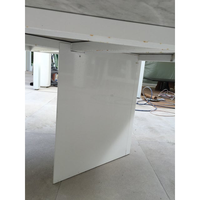 Custom White Marble Outdoor Dining Table Chairish