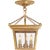 Traditional Chapman & Myers for Visual Comfort Signature Cornice Semi-Flush Lantern in Hand-Rubbed Antique Brass For Sale - Image 3 of 4
