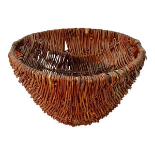 Early 20th Century French Harvest Basket For Sale