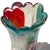 Vintage Murano Abstract Multi-Color Red Teal Tree Trunk Italian Art Glass Flower Vase With Original Label For Sale In Orlando - Image 6 of 10