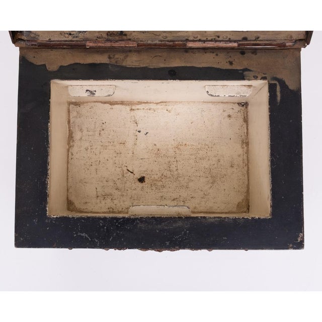 Antique Strongbox with Faux Wood Print Decor, Holland, 1880s For Sale - Image 6 of 10