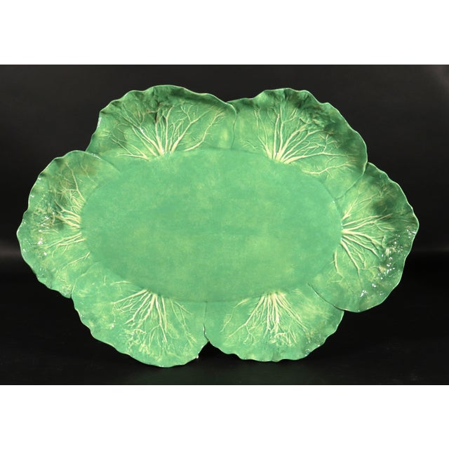 Late 20th Century Dodie Thayer Trompe l'Oeil Lettuce Ware Platter For Sale - Image 15 of 15