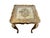 This side table is sturdy yet light. It is painted gold and cream, and the top is covered in beautiful Florentine...