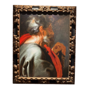 Anthony Van Dyck "The Apostle Peter" Giclée in 19th Century Spanish Carved Frame