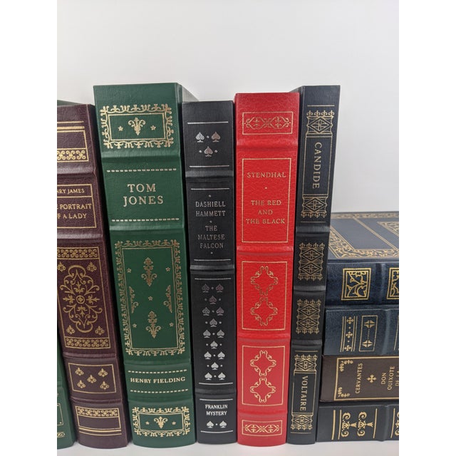 Late 20th Century 12-Book Franklin Library & Franklin Mystery Decorative Collection – Red, Green, Blue & Gold For Sale - Image 5 of 14