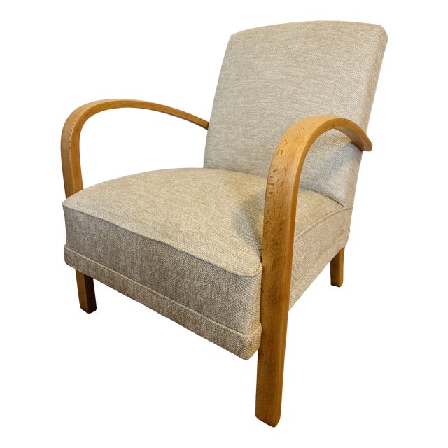 Vintage Model H-213 Armchair from Jindrich Halabala, Czechoslovakia, 1940s For Sale