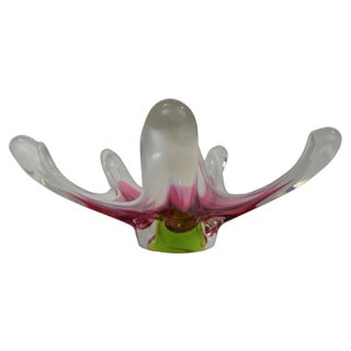 Czech Art Glass Bowl attributed to Josef Hospodka for Chribska Glasswork, 1960s For Sale