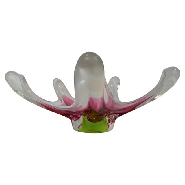 Czech Art Glass Bowl attributed to Josef Hospodka for Chribska Glasswork, 1960s For Sale