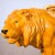 Orange Rare Midcentury Italian Lion Garden Stool For Sale - Image 8 of 8