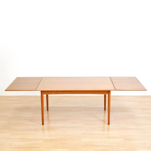 Brown Large Mid 20th Century Teak Extending Dining Table by Georg Petersens Møbelfabrik For Sale - Image 8 of 12
