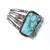 Native American 6.75" Large Vintage Navajo Sterling and Turquoise Bracelet For Sale - Image 3 of 9