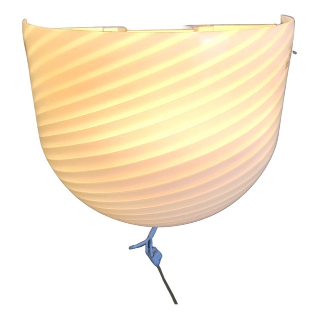 Murano Swirl Glass Sconce attributed to Vm-Vetri, Italy, 1970s For Sale