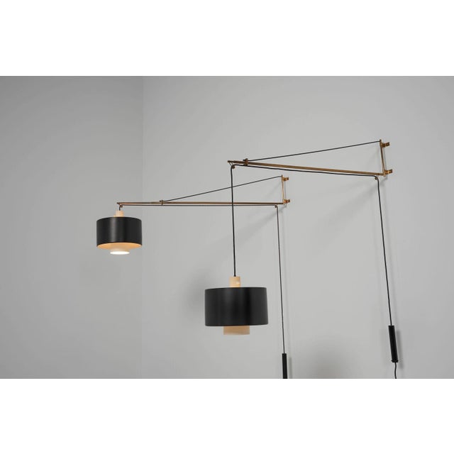 Italian Model 2061 Wall Lamps by Gaetano Sciolari for Stilnovo, 1954, Set of 2 For Sale - Image 9 of 16