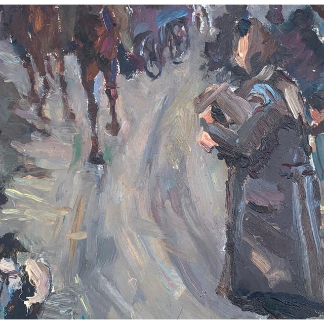 Socialist Realism Oil Painting, Ukrainian Artist Sokolovsky, 1970s 42-44 For Sale - Image 4 of 6