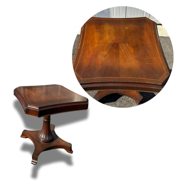 1940s Vintage Mahogany Center Table For Sale - Image 4 of 4