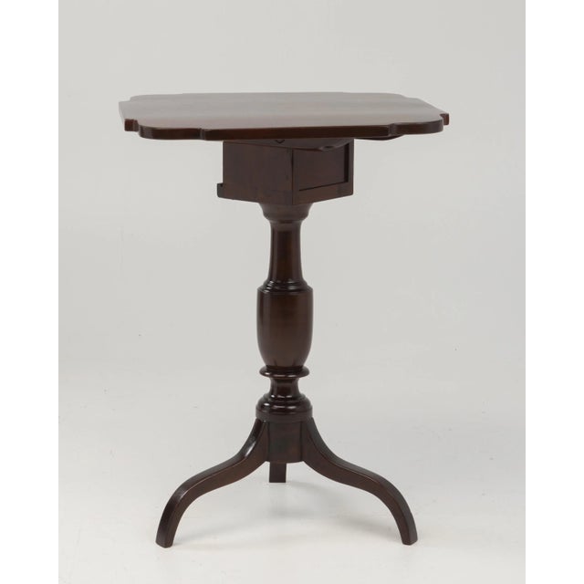 18th Century Federal Mahogany Tilt Top Candle Table Antique For Sale - Image 9 of 13