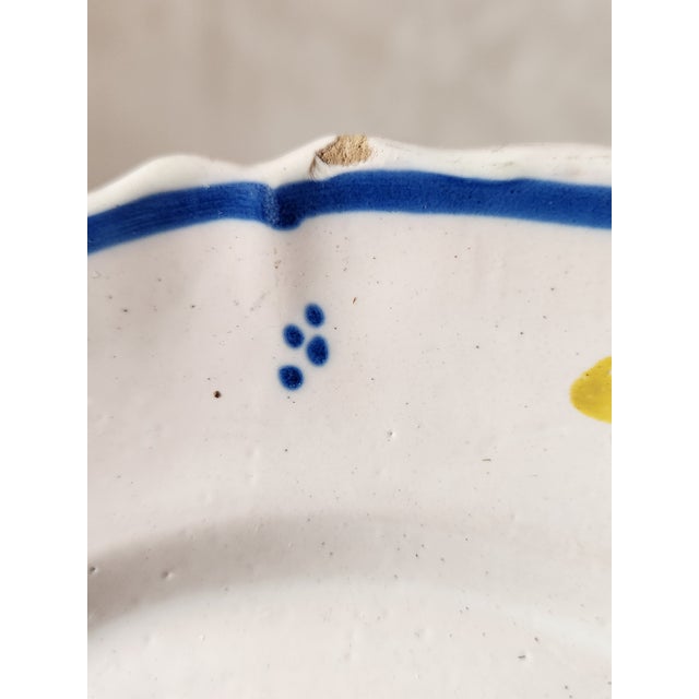 Antique French Decorative Folk Art Plates from HR Quimper, 1800s, Set of 2 For Sale - Image 12 of 15