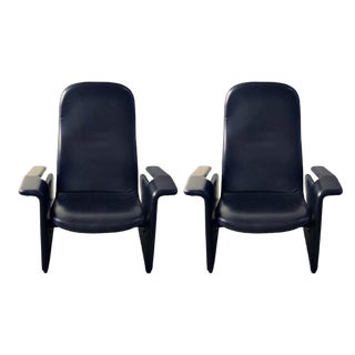 Set of Reclining P121 Armchairs by Eugenio Gerli for Tecno, 1960s For Sale