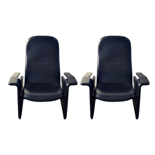 Set of Reclining P121 Armchairs by Eugenio Gerli for Tecno, 1960s For Sale
