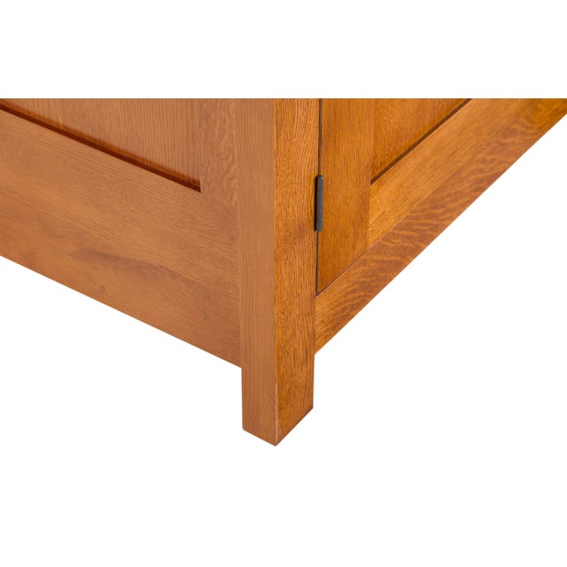 Crafters and Weavers Mission 7 Drawer Sideboard With 2 Doors - Michael's Cherry For Sale - Image 9 of 13