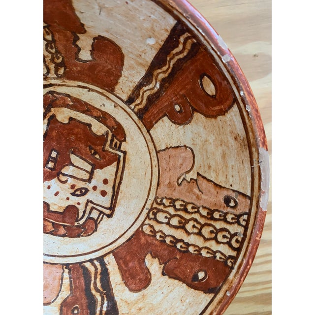 Vintage Pre-Columbian, Mayan Style Polychromed Rattling Tripod Pottery Bowl For Sale - Image 11 of 12