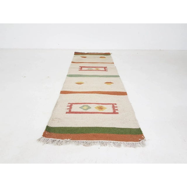 Vintage Indian Woolen Rug For Sale - Image 4 of 4