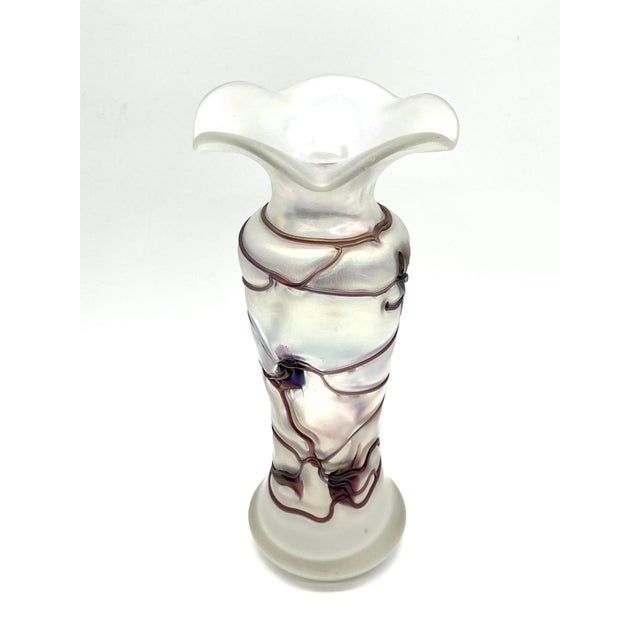 1920s Art Deco Iridescent Vase by Freiherr Von Poschinger, Germany, 1920s For Sale - Image 5 of 15