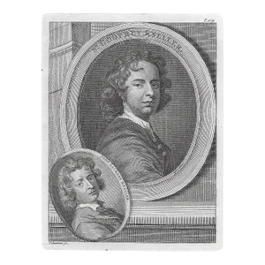 1798 Artist Godfrey Kneller Portrait Engraving