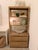 Contemporary Currey & Company Wood and Brass Etagere For Sale - Image 3 of 5
