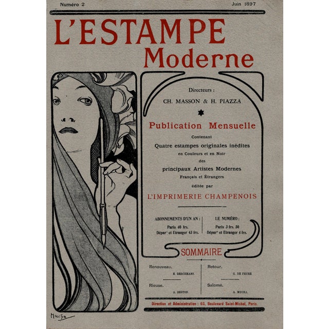 Georges de Feure, Retour, 1897, Lithograph on Paper For Sale - Image 8 of 10