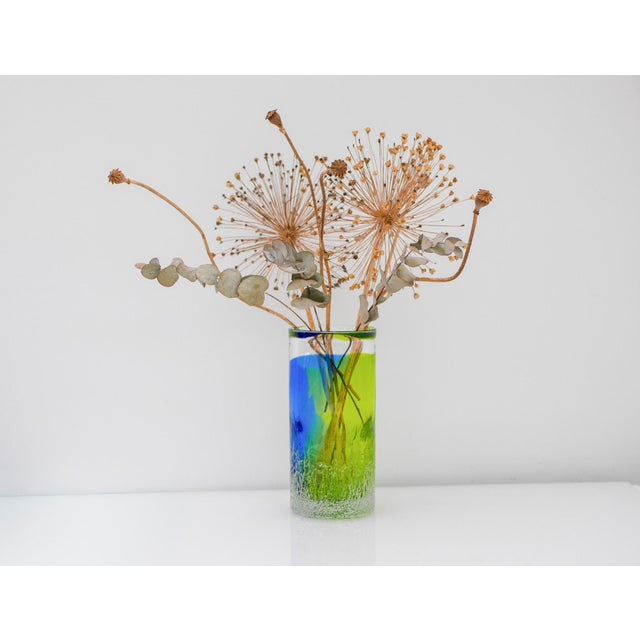 A rare vintage collectiable and crystal "Unik" vase. Swedish modernism design, made by Göran Wärff for Boda, Sweden. This...