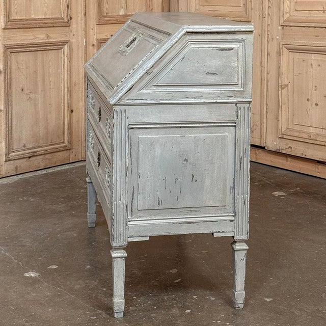 19th Century Country French Louis XVI Painted Secretaire For Sale - Image 10 of 16
