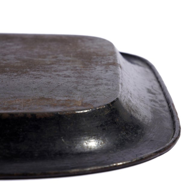 English Chinoiserie Rolled Rim Tole Tray, C. 1830 For Sale - Image 13 of 14