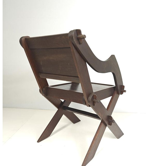 Antique Glastonbury Oak Chair, 1880s For Sale - Image 9 of 11