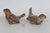 Stoneware Pottery Pair of 2 Sparrow Bird Figurines Brown Feather Details 4970b For Sale - Image 4 of 10