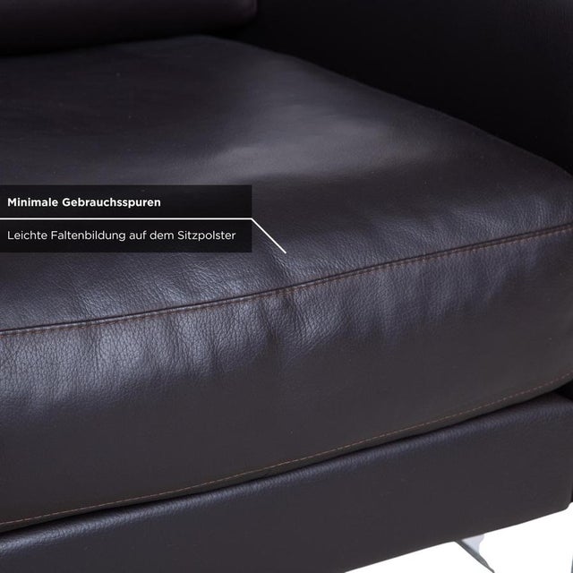 Brown Leather Vida Armchair from Rolf Benz For Sale - Image 8 of 15