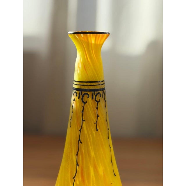 1900 - 1909 Art Nouveau Yellow Cased-Glass Bud Vase, Signed Legras, France c.1900 For Sale - Image 5 of 9